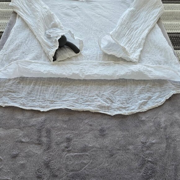 White cotton blouse blouse made in ITALY - Picture 6 of 9